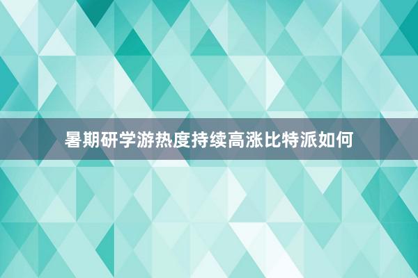 暑期研学游热度持续高涨比特派如何