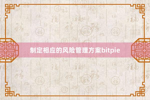 制定相应的风险管理方案bitpie