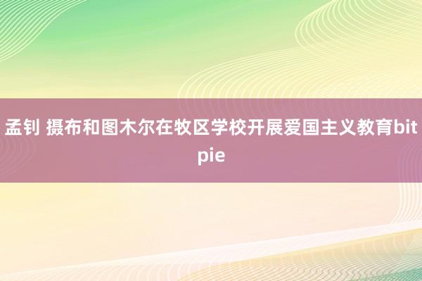 孟钊 摄布和图木尔在牧区学校开展爱国主义教育bitpie