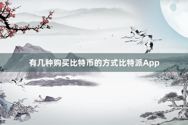 有几种购买比特币的方式比特派App