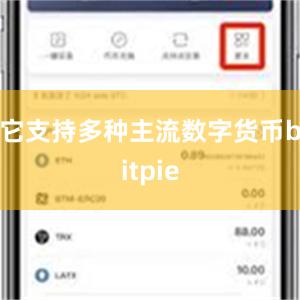 它支持多种主流数字货币bitpie