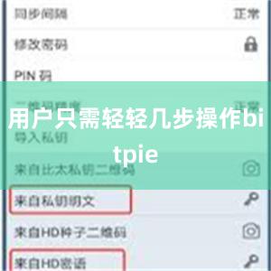 用户只需轻轻几步操作bitpie